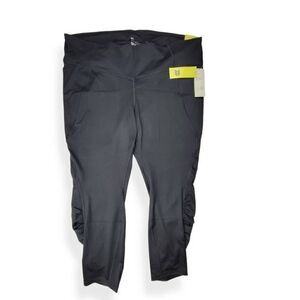 All in Motion Black Contour Shirred Leggings 4X